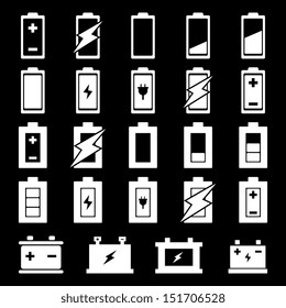 Battery icon - White