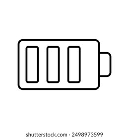 Icono de batería con fondo blanco Vector Ilustración de stock