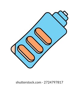 Icono de batería con fondo blanco Vector Ilustración de stock
