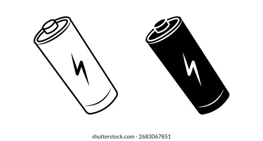  Icono de batería sobre fondo blanco
