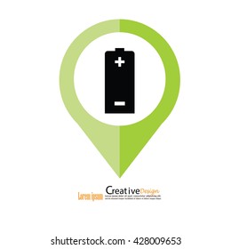 Battery icon.battery.energy concept.vector illustration.