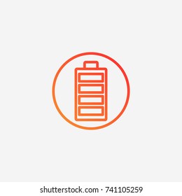 Battery icon.gradient illustration isolated vector sign symbol