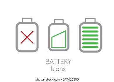 Battery Icons Stock Vector (Royalty Free) 247426300 | Shutterstock