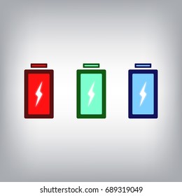 battery icons ,illustrator