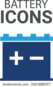 Battery icons, Line art vector Containing Charge Battery Vector icons design