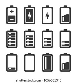 Battery icons set