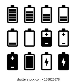 Набор значков батареи