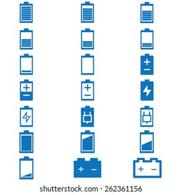 Battery icons set