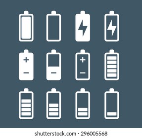 Battery icons set