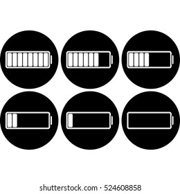 Battery icons set