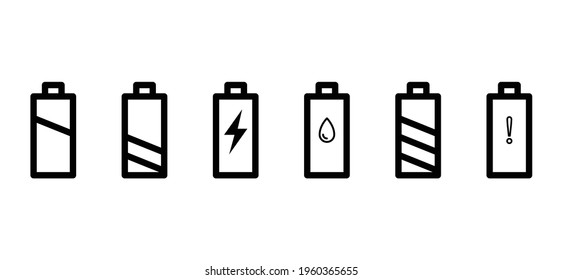 Akkusymbole eingestellt, Energiezustand der elektronischen Geräte