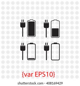 Battery icons set icon. 