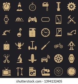 Battery icons set. Simple style of 36 battery vector icons for web for any design