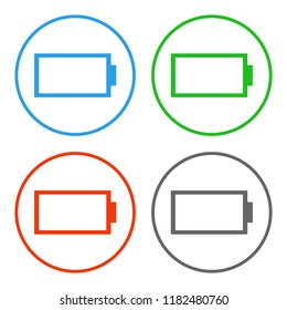 BATTERY icons set. Vector.