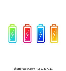 Battery icons set - Vector