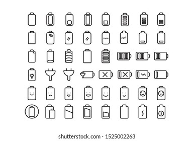 Battery icons set - Vector