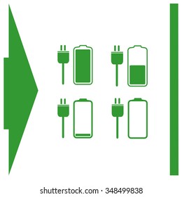 Battery icons set. Vector. Eps 10.