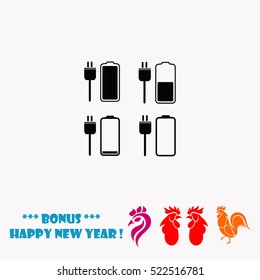 Battery icons set vector icon