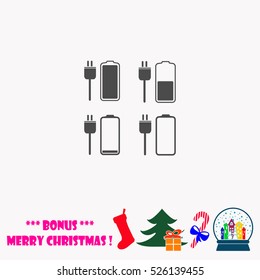 Battery icons set  vector illustration.
