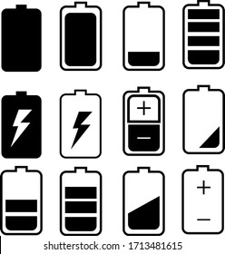 Battery icons set - vector illustrator. 