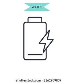 Battery icons  symbol vector elements for infographic web