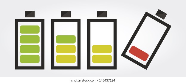 battery icons vector