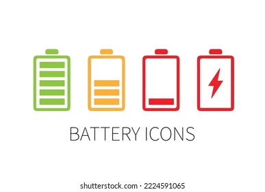 Battery icons vector illustration design
