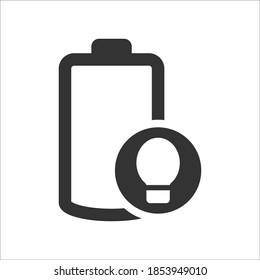 Battery idea icon, vector graphics