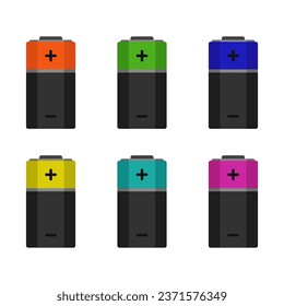 Batería ilustrada en vector en el fondo