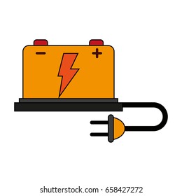 battery illustration cartoon flat
