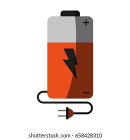 battery illustration cartoon flat shadow