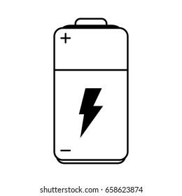 battery illustration cartoon silhouette  