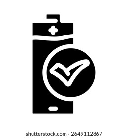 battery included glyph icon vector. battery included sign. isolated symbol illustration