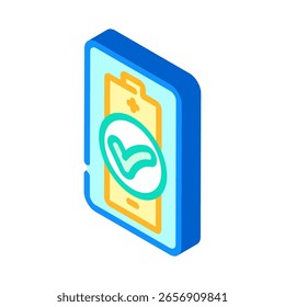 Akku enthalten isometrische Icon Vektor. Batterieeinschlusszeichen. einzelne Symbolgrafik