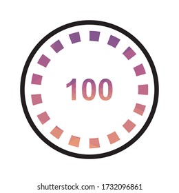 Battery Indicator 100% Icon Vector Triangulation Art Type 1