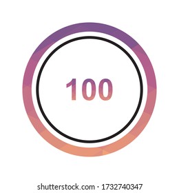 Battery Indicator 100% Icon Vector Triangulation Art Type 2