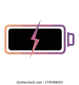 Indicador de batería, negro, carga, arte de triangulación vectorial de iconos