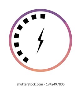 Battery Indicator, Black Type, Icon Vector Triangulation Art