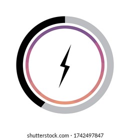 Indicador de la batería, tipo negro, arte de triangulación del vector de iconos