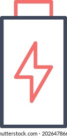 Battery, indicator, charging, full icon vector image. Can also be used for information technology. Suitable for use on web apps, mobile apps and print media.