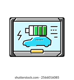 battery indicator electric color icon vector. battery indicator electric sign. isolated symbol illustration