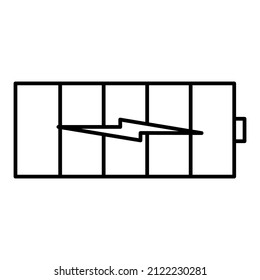 Batterieindikator, Batteriesymbol, Ladesymbol, Ladesymbol, Vektorsymbol