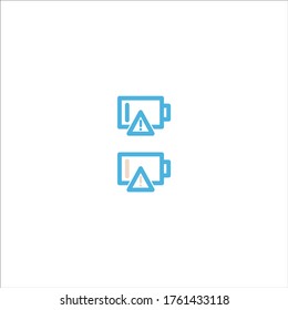 battery indicator icon flat vector logo design trendy illustration signage symbol graphic simple