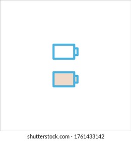 battery indicator icon flat vector logo design trendy illustration signage symbol graphic simple
