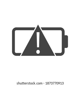 Battery indicator icon on white isolated background. 