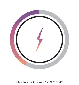 Battery Indicator Icon Vector Triangulation Art Type 2