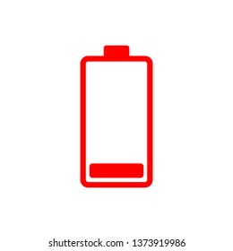 battery indicator symbol icon. low battery indicator design illustration