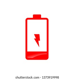 battery indicator symbol icon. low battery indicator design illustration