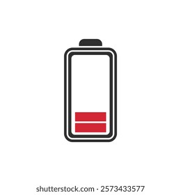 Battery indicator symbol, logo. Battery charge indicator icon. Vector.