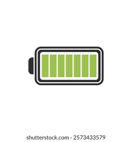 Battery indicator symbol, logo. Battery charge indicator icon. Vector.